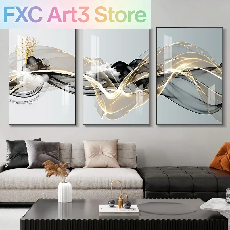 Abstract Canvas Set - Set di 3 Quadri Senza Cornice,