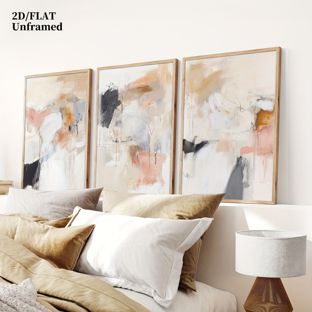 Abstract Canvas Set - Set di 3 Quadri Senza Cornice,