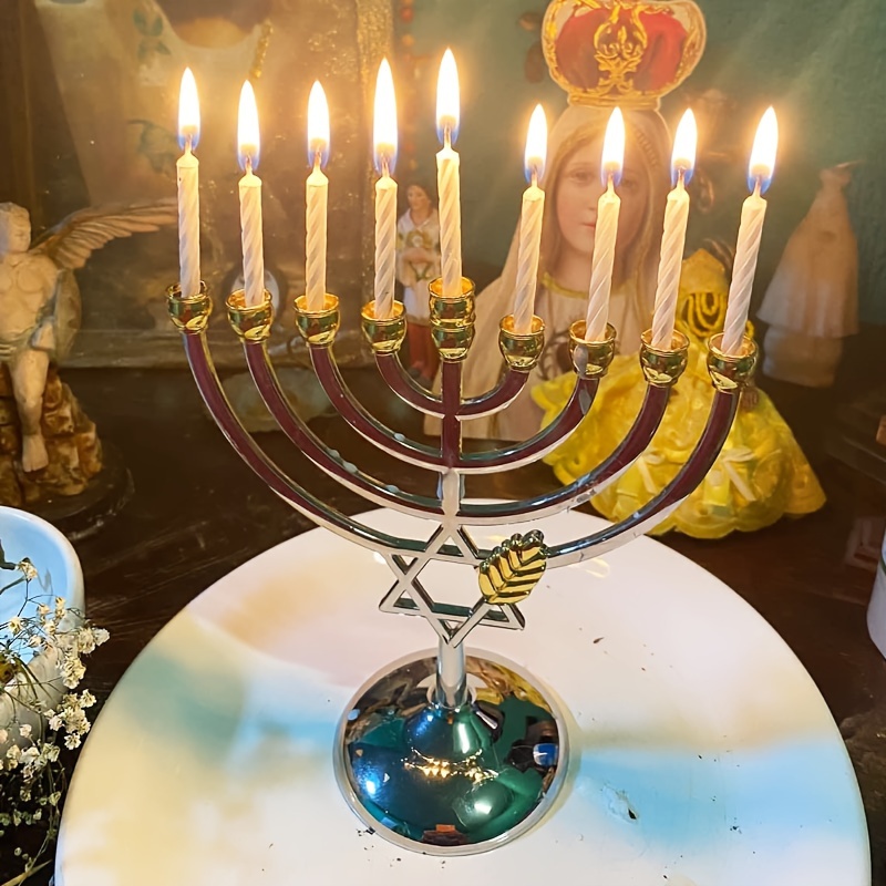 Candle Holder Decor - Menorah per Hanukkah a 9 Bracci,