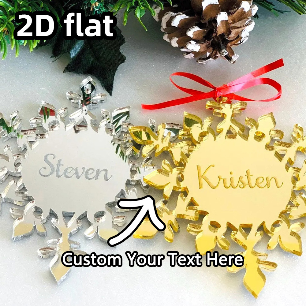 Decorative Mirror - Ornamento personalizzato con fiocco di neve