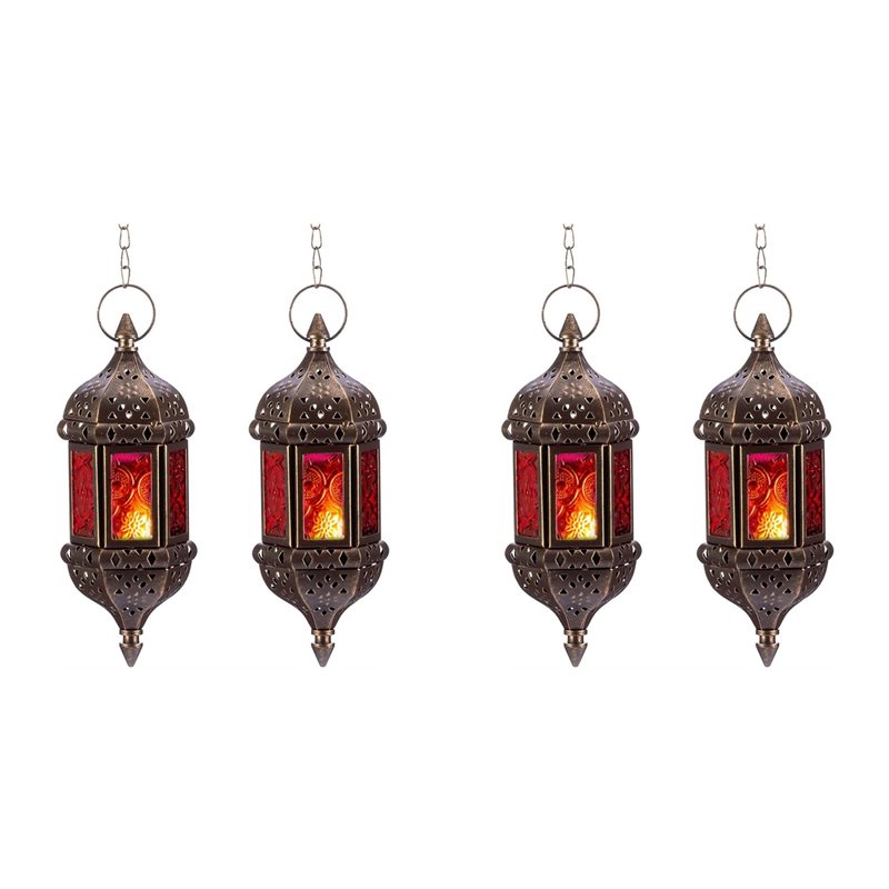 Candle Holder Decor - AB34-4 Set da 4 portacandele esagonali