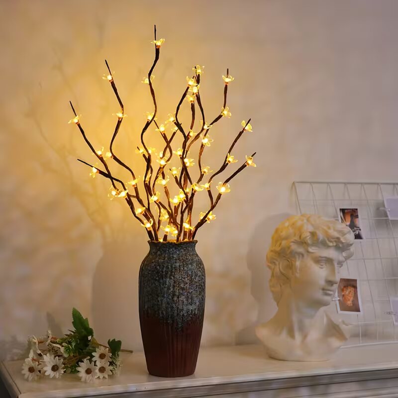 Vase Decor - 1/2 Pezzi Luci a Ramo di