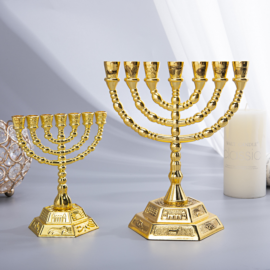 Candle Holder Decor - Menorah a 7 Bracci, Decorazione per