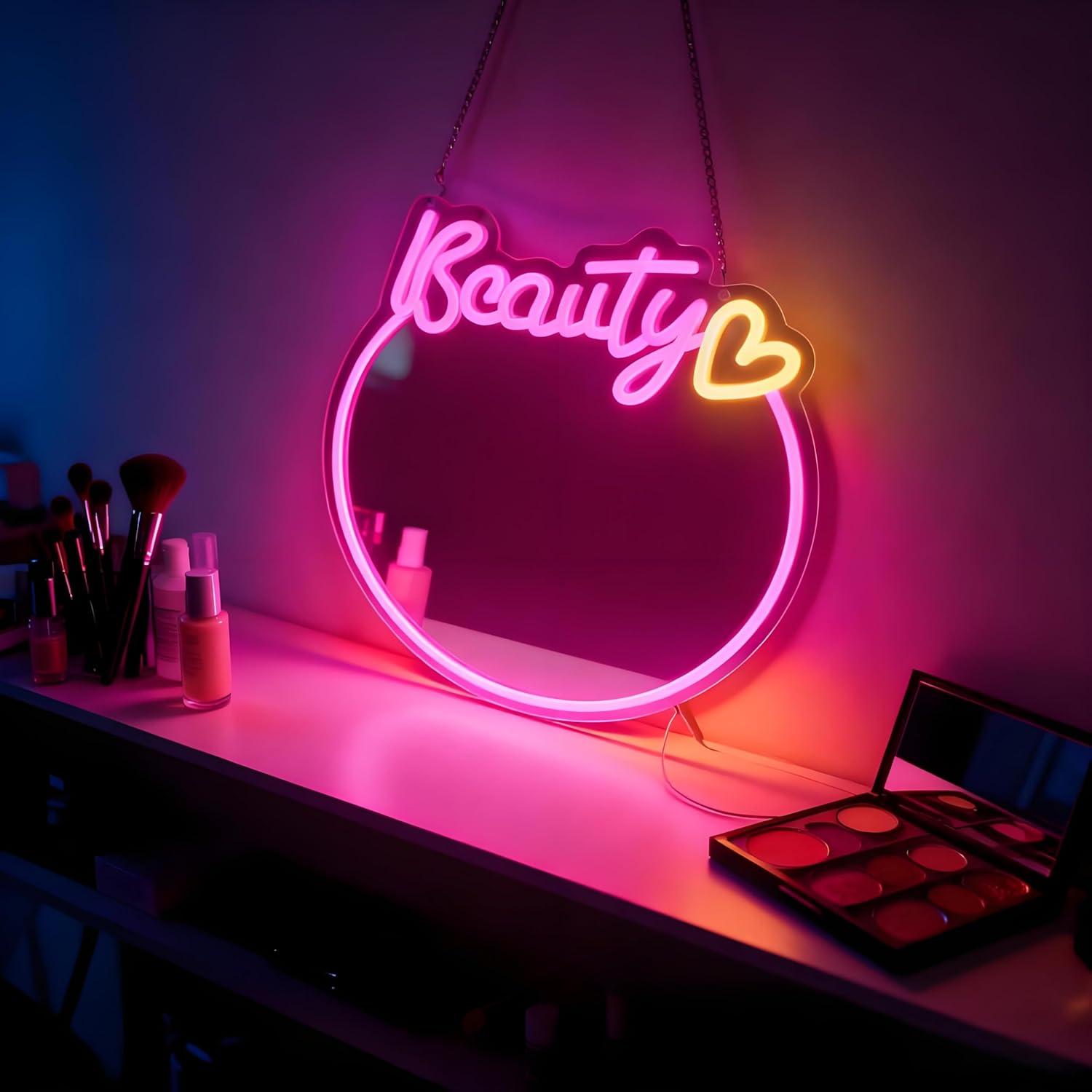 Decorative Mirror - Specchio da trucco con insegna al