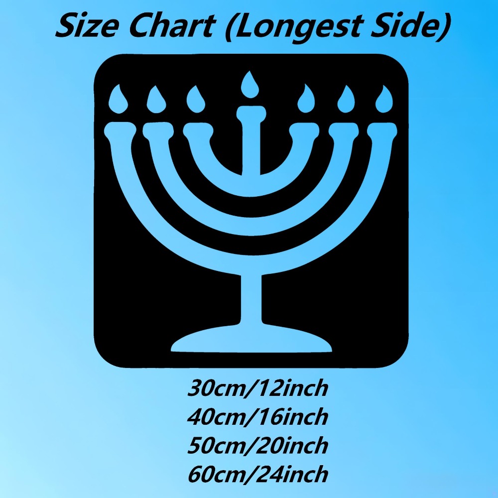 Wall Art - CIFBUY Menorah Vintage in Metallo, Decorazione