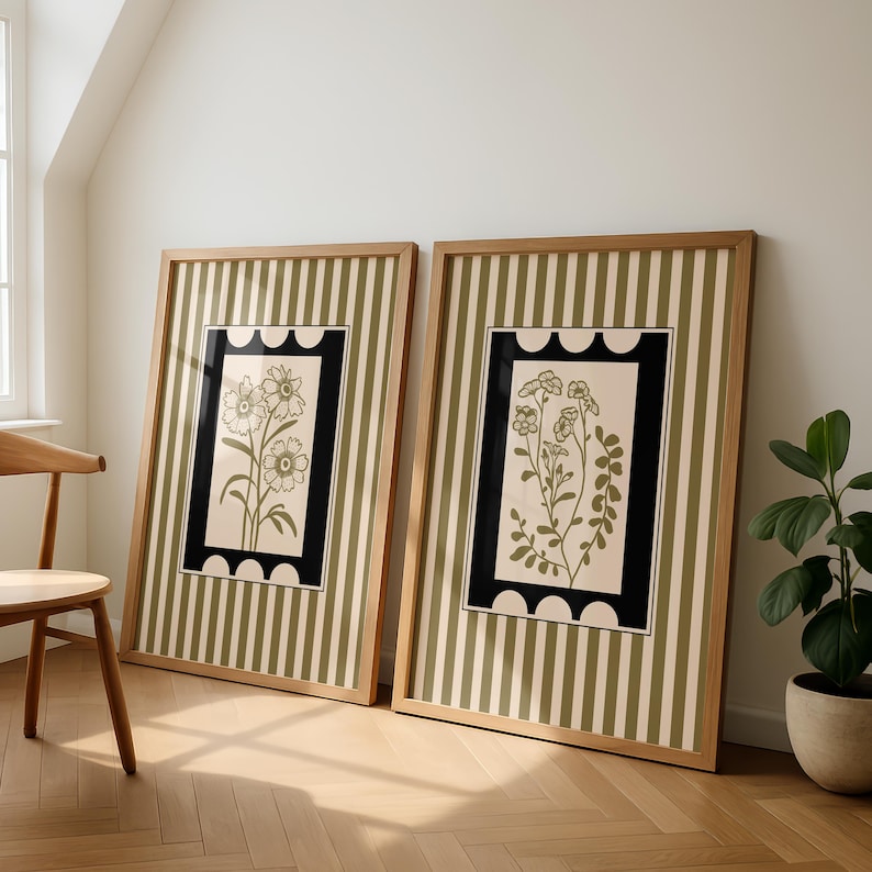 Abstract Canvas Set - 2 pz/set Stile Della Boemia Pianta