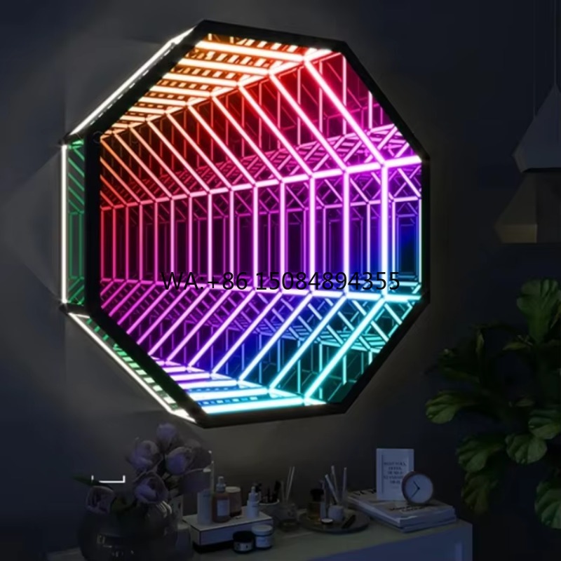 Decorative Mirror - Specchio Infinito Ottagonale 3D con Tunnel