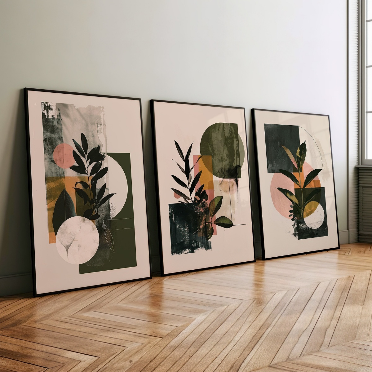 Set di 3 Stampe su Tela Geomet - Abstract Canvas Set recensione e prezzo