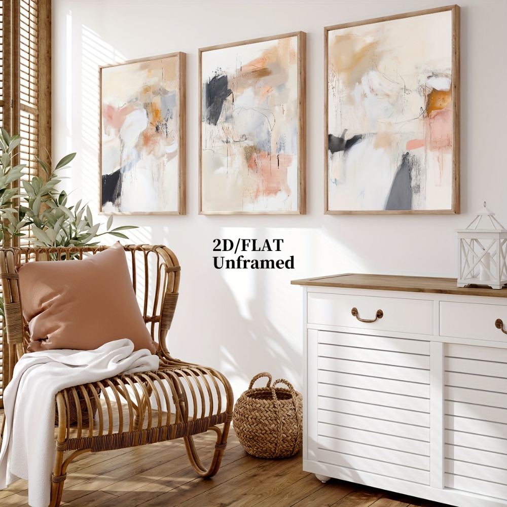 Set di 3 Quadri Senza Cornice, - Abstract Canvas Set recensione e prezzo
