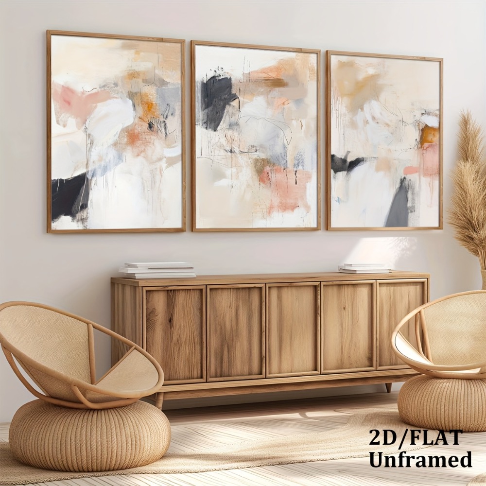 Set di 3 Quadri Senza Cornice, - Abstract Canvas Set recensione e prezzo