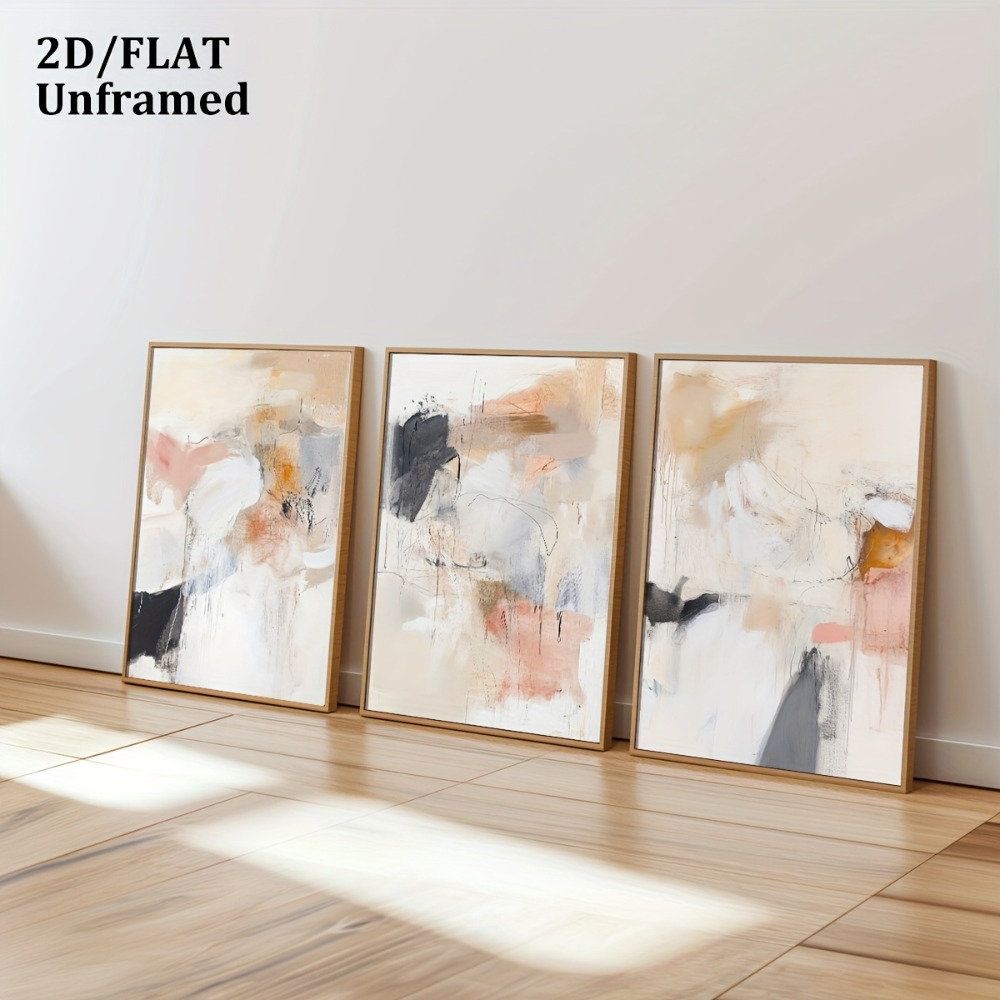 Set di 3 Quadri Senza Cornice, - Abstract Canvas Set recensione e prezzo
