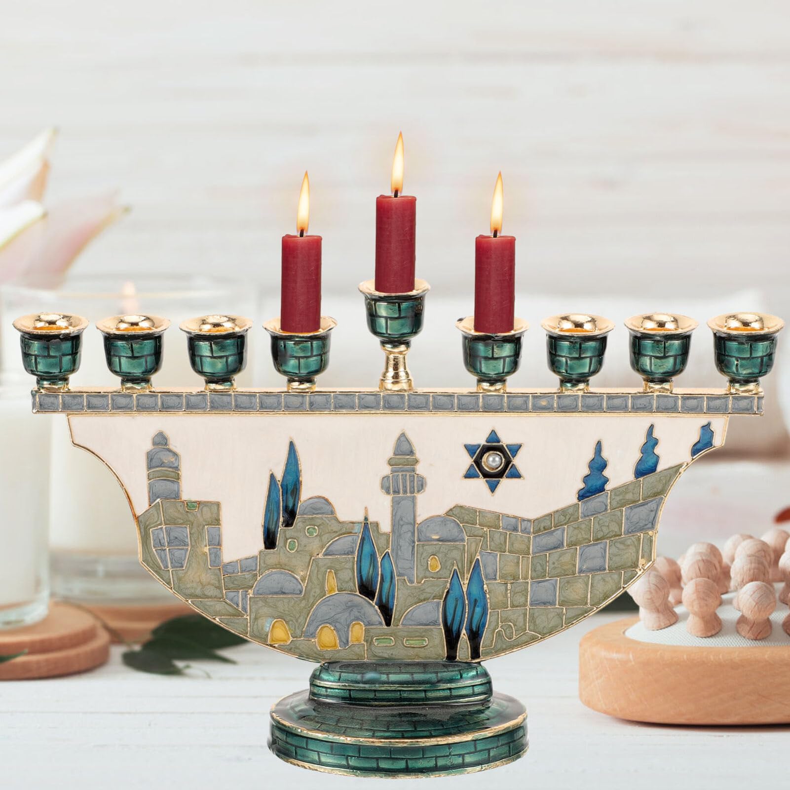 Menorah di Gerusalemme, Portac - Candle Holder Decor recensione e prezzo