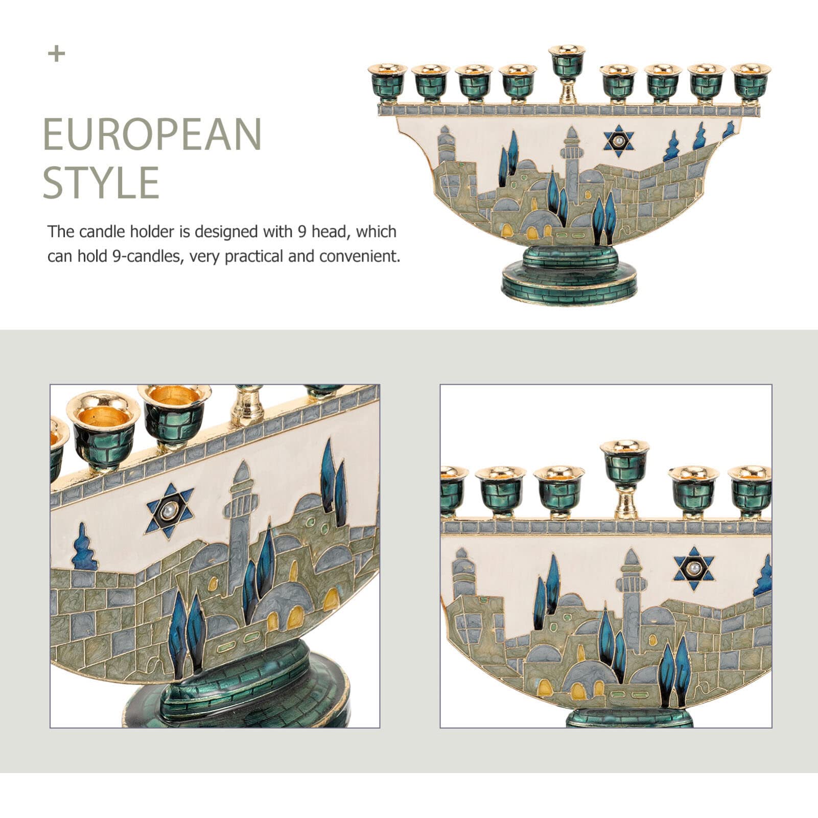 Menorah di Gerusalemme, Portac - Candle Holder Decor recensione e prezzo